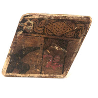 Curious 19th Century Papered Box with Interior Lion Engraving and Signed Japanese Paper Underside