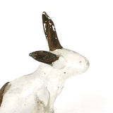 Antique Gilded Blown Glass Rabbit Perfume Bottle