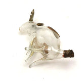 Antique Gilded Blown Glass Rabbit Perfume Bottle