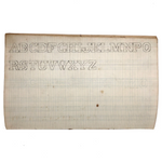 Section of 19th C. Penmanship Notebook with Block Letter  and Calligraphic Alphabets