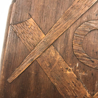 Fabulous Antique Hand-carved Bible with Inlaid Masonic Square and Compass