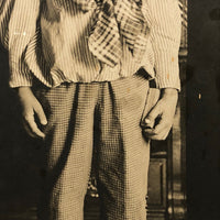 Winsome Child with Excellent Toy Tower, Antique Mounted Photograph