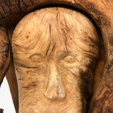 Man of the Wood, Great Old Dramatically Encircled Carved Burl Face