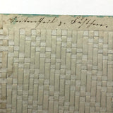 Teal and Gold Signed Antique Paper Weave