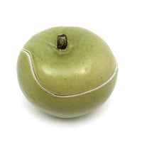 1977 Signed Studio Pottery Green Apple (of my eye) Box