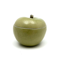 1977 Signed Studio Pottery Green Apple (of my eye) Box