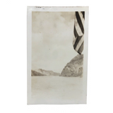 SOLD Super Painterly Photo of Flag and Shore Printed from Aboard the Canadian Pacific Duchess