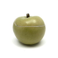 1977 Signed Studio Pottery Green Apple (of my eye) Box