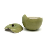 1977 Signed Studio Pottery Green Apple (of my eye) Box