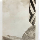 SOLD Super Painterly Photo of Flag and Shore Printed from Aboard the Canadian Pacific Duchess