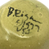 1977 Signed Studio Pottery Green Apple (of my eye) Box