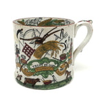 Long Life and Success to the Farmer, c. 1830s Excellent Condition Handpainted Transferware Mug