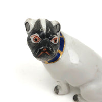 Meissen-esque Hand-painted Porcelain Pug