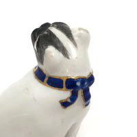 Meissen-esque Hand-painted Porcelain Pug