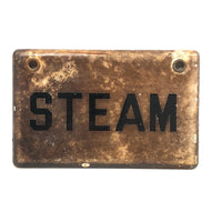 STEAM, Old Enamel Painted Sign