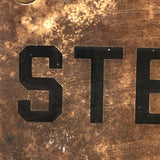 STEAM, Old Enamel Painted Sign