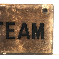 STEAM, Old Enamel Painted Sign