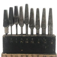 F.T Woodbury's Excellent Box of WB Drill Bits