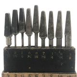 F.T Woodbury's Excellent Box of WB Drill Bits