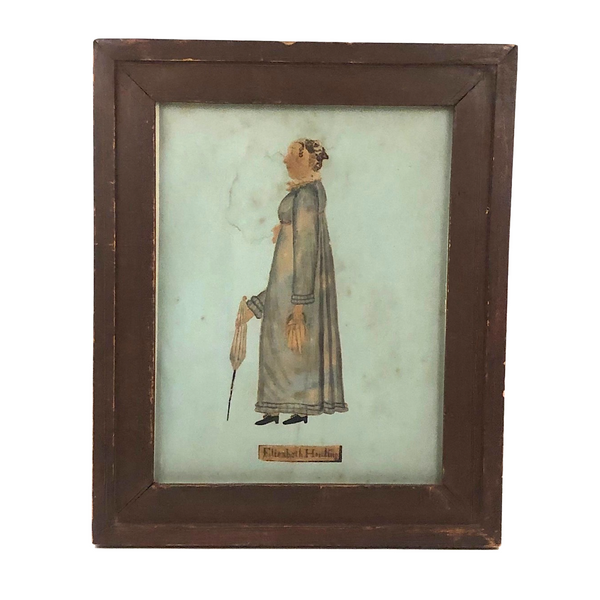 Elisabeth Hemling, Early 19th Century Watercolor Portrait, Presumed Lancaster PA