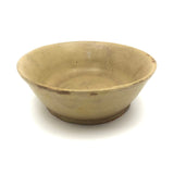 Chunky Hand-thrown Stoneware Bowl in Best Soft Yellow Glaze, Signed RSR