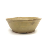 Chunky Hand-thrown Stoneware Bowl in Best Soft Yellow Glaze, Signed RSR