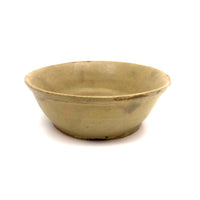 Chunky Hand-thrown Stoneware Bowl in Best Soft Yellow Glaze, Signed RSR