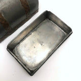 Metalsmith Made Miniature Trunk Box, Marked MS