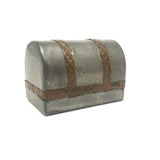 Metalsmith Made Miniature Trunk Box, Marked MS