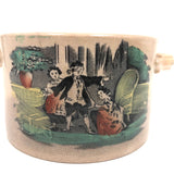 Love Not Sleep, 19 C. Sunderland Tranferware Crock with Hand-painting, Unusual Form