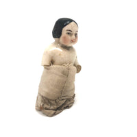 Soulful (and a Bit Venus-esque) Old Porcelain Figurine Fragment with Awkward Skirt