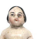 Soulful (and a Bit Venus-esque) Old Porcelain Figurine Fragment with Awkward Skirt