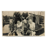 Wonderful c. 1920s Velox Snapshot of Clowns at Leisure at Water Circus