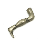 Antique Booted Leg Threaded Finial or Pull (Doubles as a Pipe Tamper!)