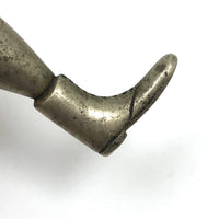 Antique Booted Leg Threaded Finial or Pull (Doubles as a Pipe Tamper!)