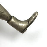 Antique Booted Leg Threaded Finial or Pull (Doubles as a Pipe Tamper!)