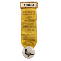 1941 Third Place Brooklyn Concourse Association Homing Pigeon Race Ribbon