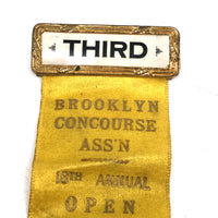 1941 Third Place Brooklyn Concourse Association Homing Pigeon Race Ribbon