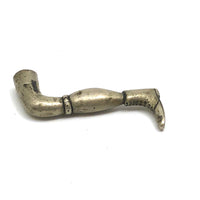 Antique Booted Leg Threaded Finial or Pull (Doubles as a Pipe Tamper!)