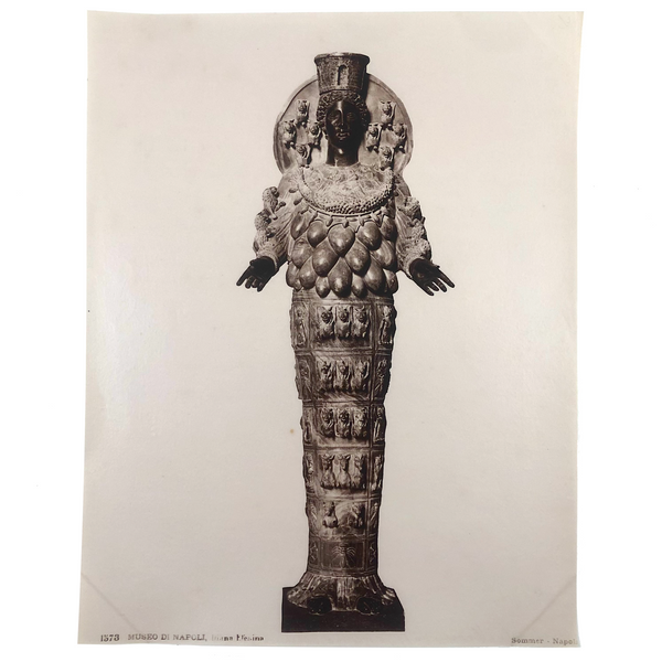 SOLD Diana Efesima (Artemis of Ephesus), Museo di Napoli, 1875 Grand Tour Albumen Print