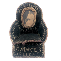 Gardner B. Jolley's Very Tender Sewing Box Chair for Mother, with Portrait, 1914