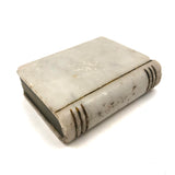 CB's Antique Folk Art Carved Marble Book, Dinged But Lovely