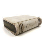 CB's Antique Folk Art Carved Marble Book, Dinged But Lovely