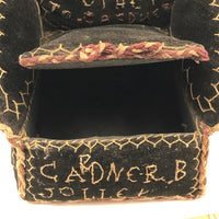 Gardner B. Jolley's Very Tender Sewing Box Chair for Mother, with Portrait, 1914