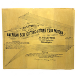 1866 American Self Cutting and Fitting Yoke Pattern on Yellow Tissue Paper