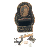 Gardner B. Jolley's Very Tender Sewing Box Chair for Mother, with Portrait, 1914