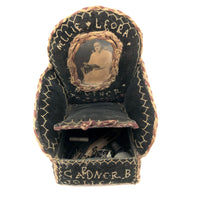 Gardner B. Jolley's Very Tender Sewing Box Chair for Mother, with Portrait, 1914