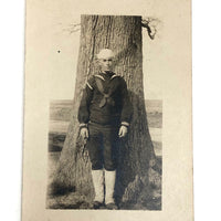 Handsome Sailor, c. 1920s Real Photo Postcard of Navy Man