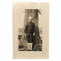 Handsome Sailor, c. 1920s Real Photo Postcard of Navy Man