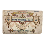 1875 Odd Fellows Hope Council No. 2 Announcement/Ticket